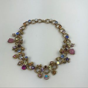 Otazu handmade crystal necklace choker brass